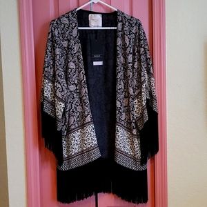 Zara fringe kimono jacket